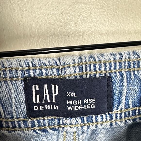 GAP High Rise Pull-On Wide-Leg Jeans Light Wash Sz XXL $80 {3X16} - Picture 5 of 7
